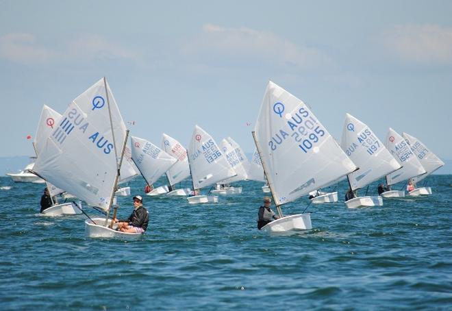 Mainly light conditions - 2015 Victorian Optimist Championships © David Staley / RBYC